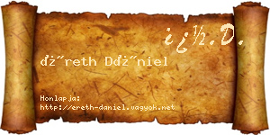 Éreth Dániel névjegykártya
