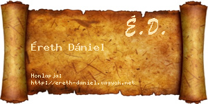 Éreth Dániel névjegykártya